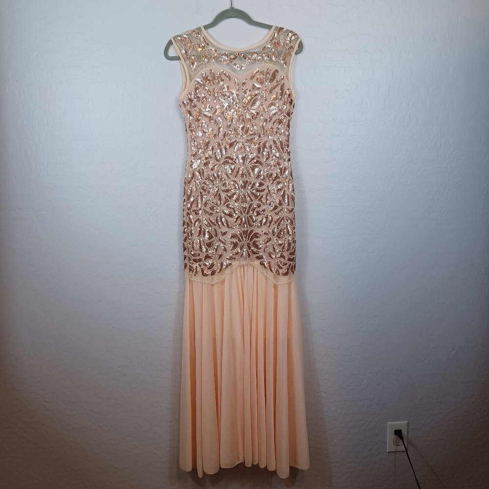 Women's  dress  long colorful with sequins size xs